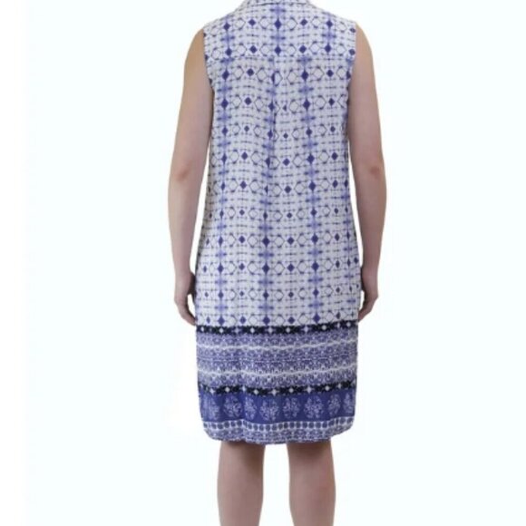 Beachlunchlounge Shelay Sleeveless Shift Dress Purple Print Size XXL - Picture 2 of 12